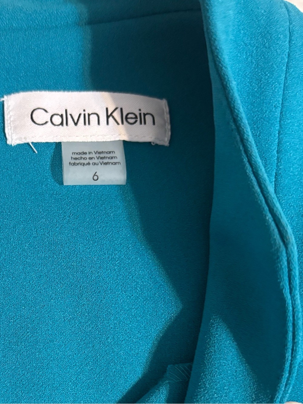Calvin Klein Teal Sheath Midi Dress - Picture 3 of 3